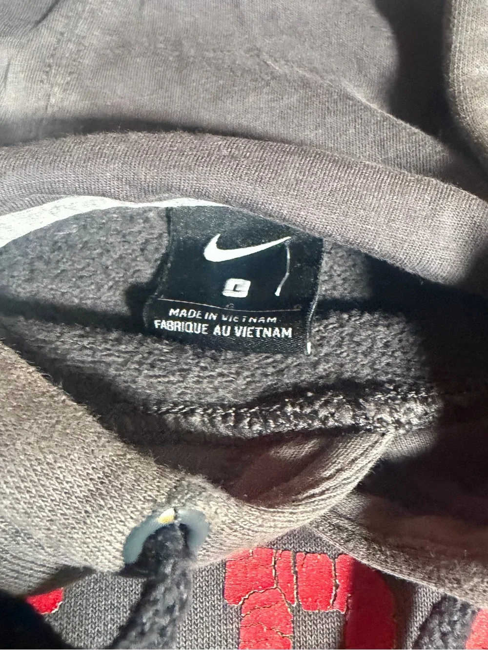 Nike Black Hoodie with Red Bulldogs Script